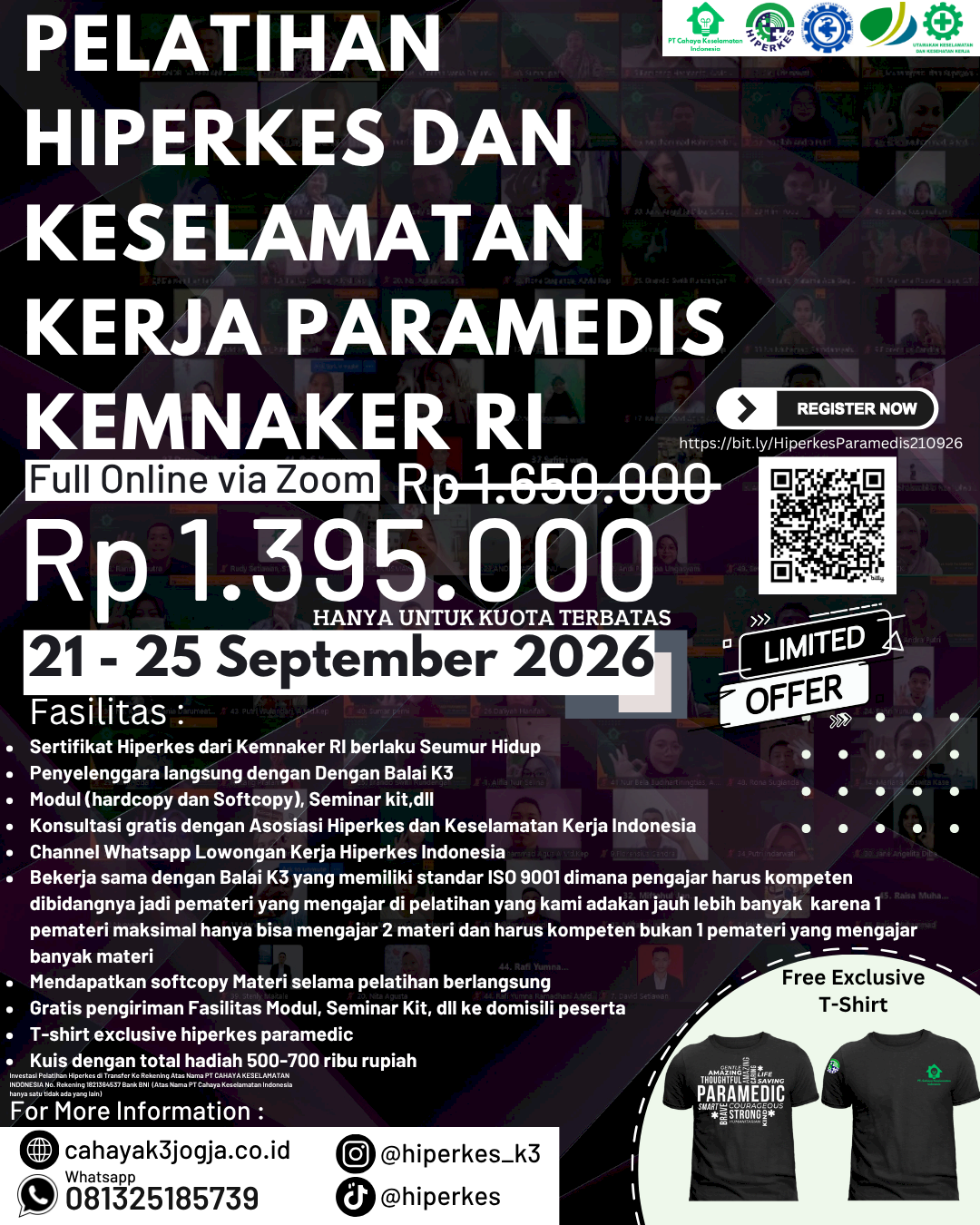 [PROMO] Pelatihan Hiperkes dan Keselamatan Kerja Bagi Paramedis Perawat Bidan KEMNAKER RI