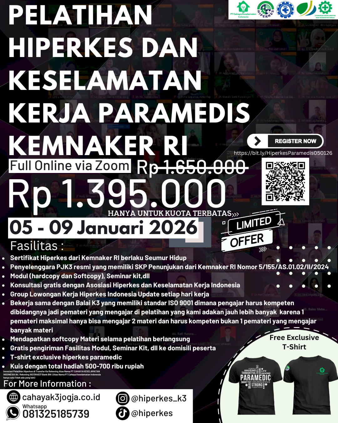 [PROMO] Pelatihan Hiperkes dan Keselamatan Kerja Bagi Paramedis Perawat Bidan KEMNAKER RI