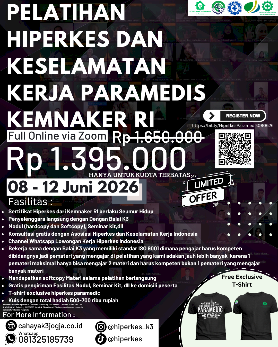 [PROMO] Pelatihan Hiperkes dan Keselamatan Kerja Bagi Paramedis Perawat Bidan KEMNAKER RI