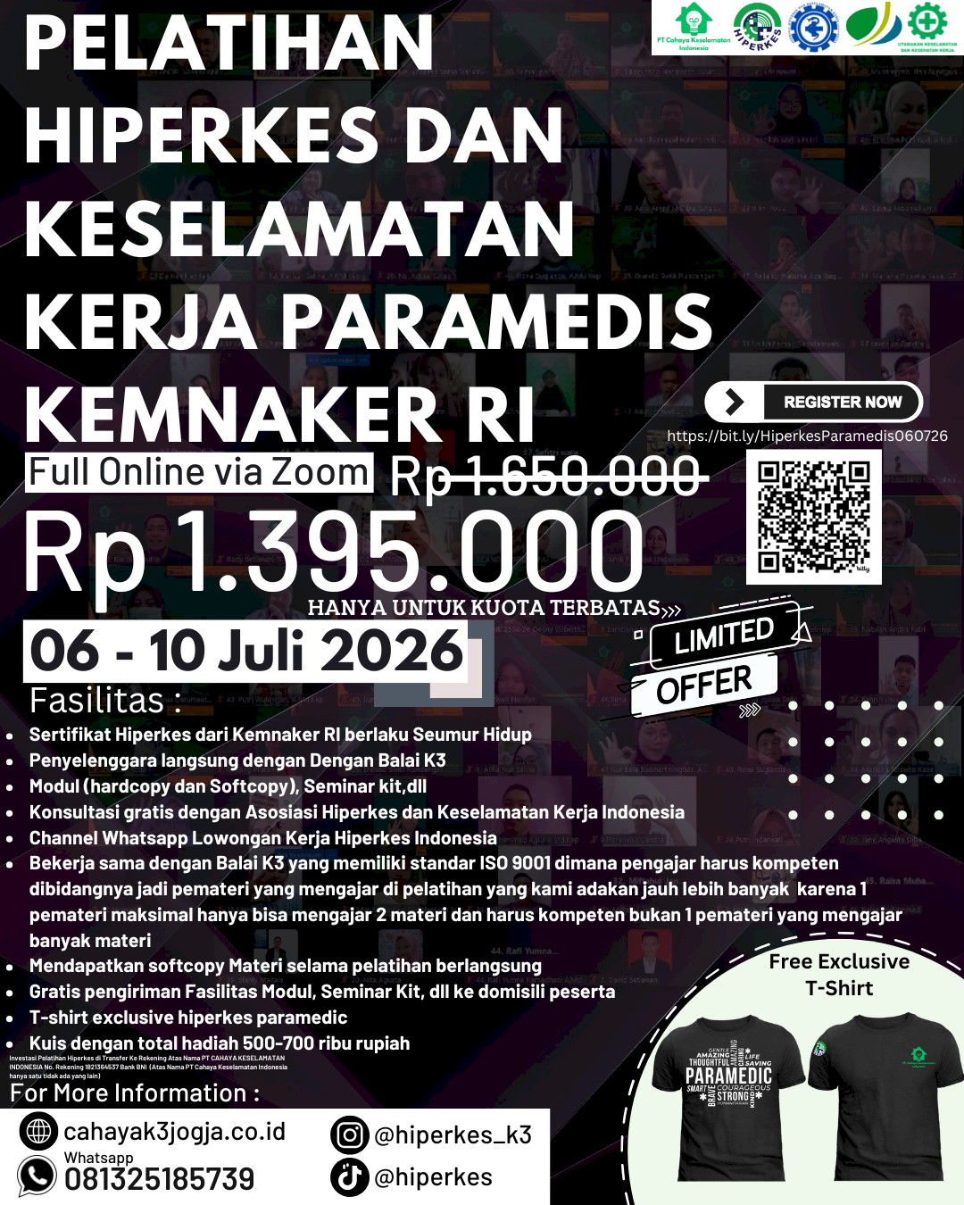 [PROMO] Pelatihan Hiperkes dan Keselamatan Kerja Bagi Paramedis Perawat Bidan KEMNAKER RI