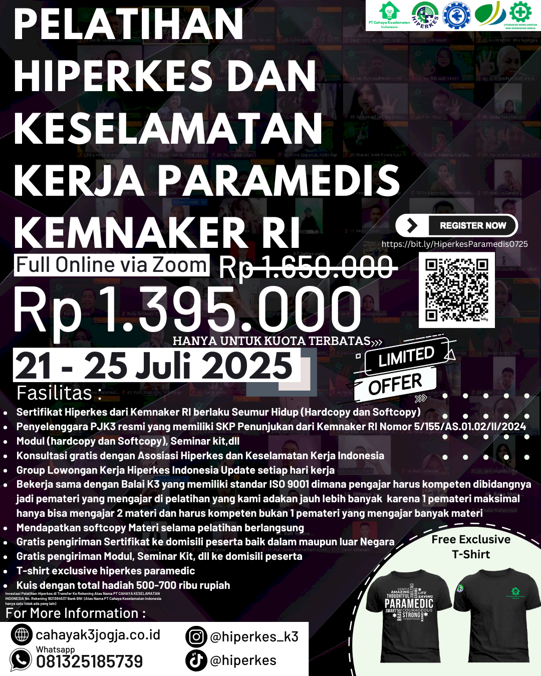 [PROMO] Pelatihan Hiperkes dan Keselamatan Kerja Bagi Paramedis Perawat Bidan KEMNAKER RI