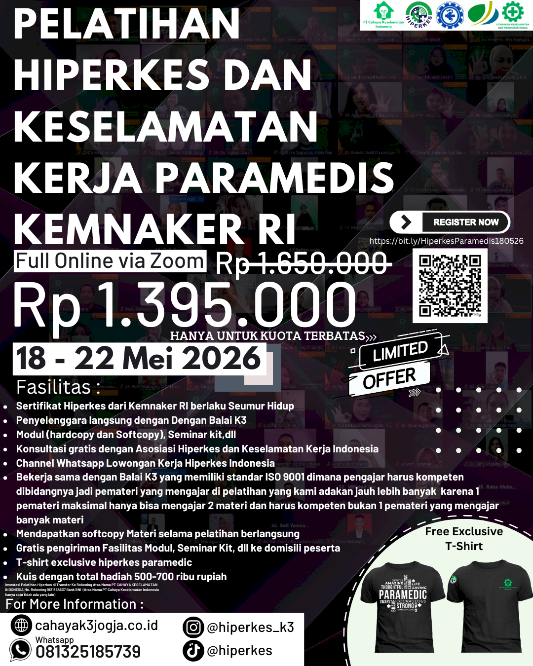 [PROMO] Pelatihan Hiperkes dan Keselamatan Kerja Bagi Paramedis Perawat Bidan KEMNAKER RI
