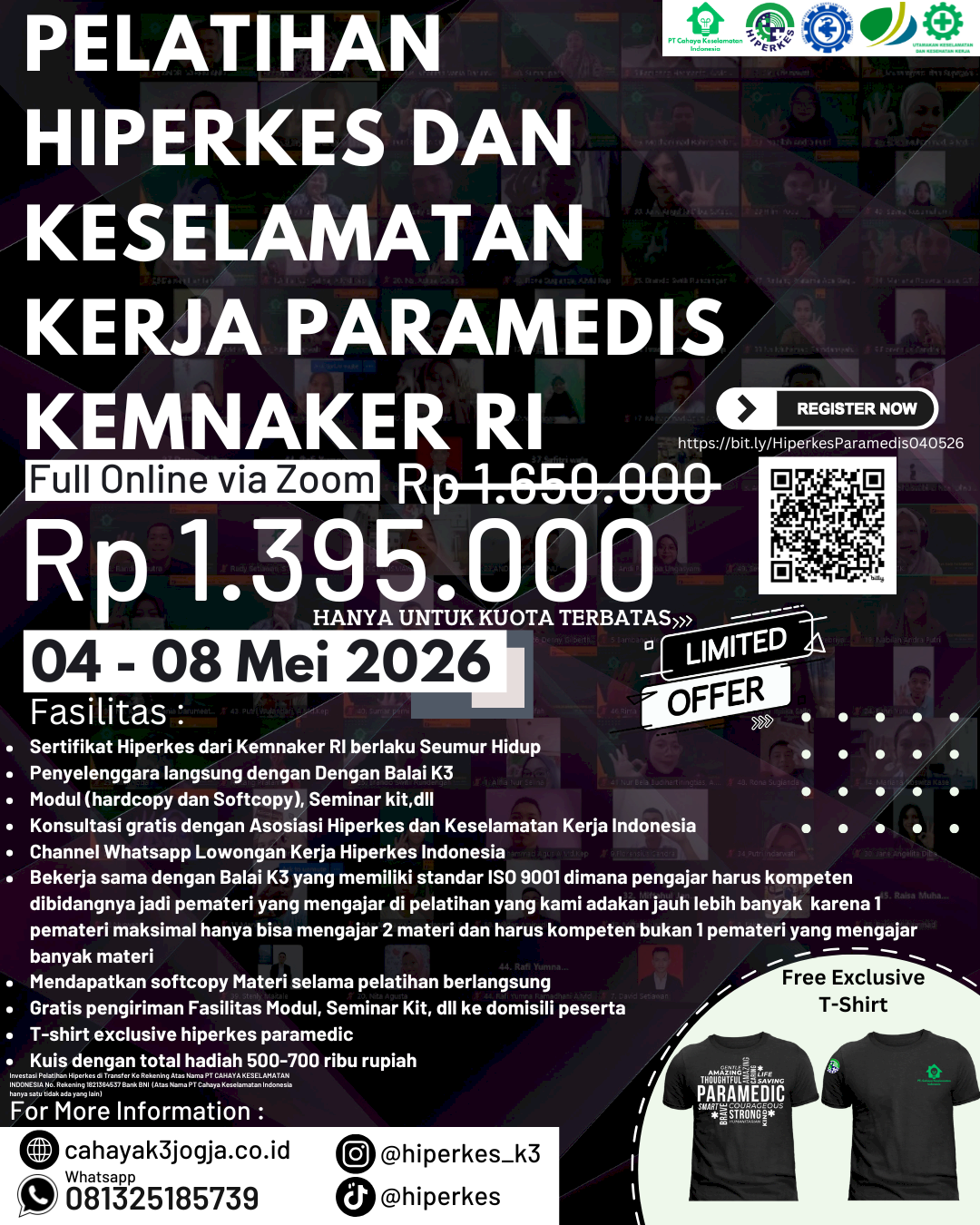 [PROMO] Pelatihan Hiperkes dan Keselamatan Kerja Bagi Paramedis Perawat Bidan KEMNAKER RI